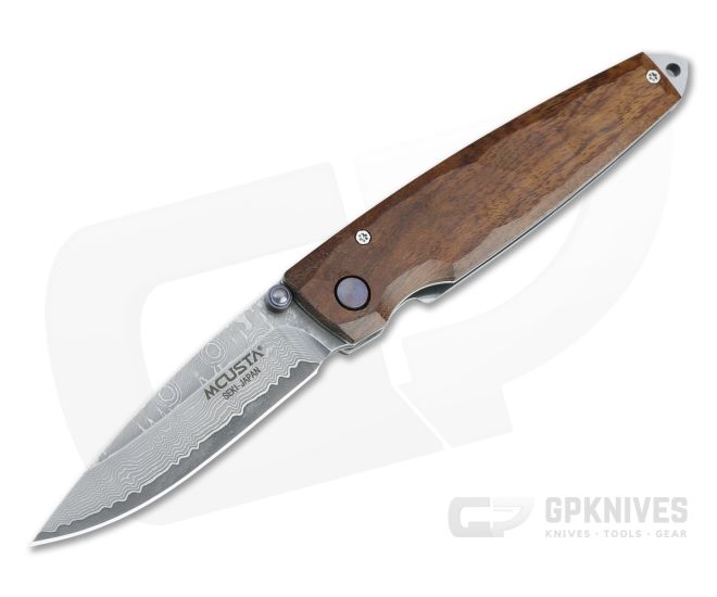 Mcusta Tsuchi San Mai VG10 Damascus Ironwood Liner Lock Folder 77DI - MC-0077DI