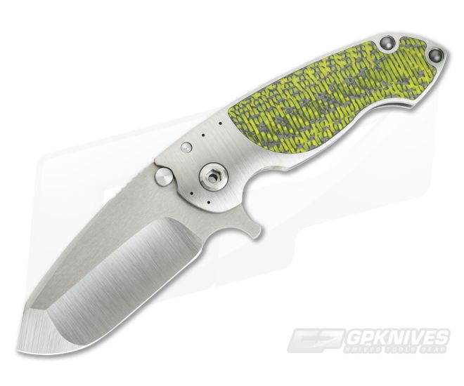 Direware SOLO Titanium Flipper Yellow Kevlar Carbon Fiber Inlays Satin M390 - DW-007