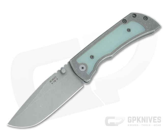 McNees Knives Mac 2 3.5" (GEN 2) Jade G10 Inlay Drop Point - MNK-007