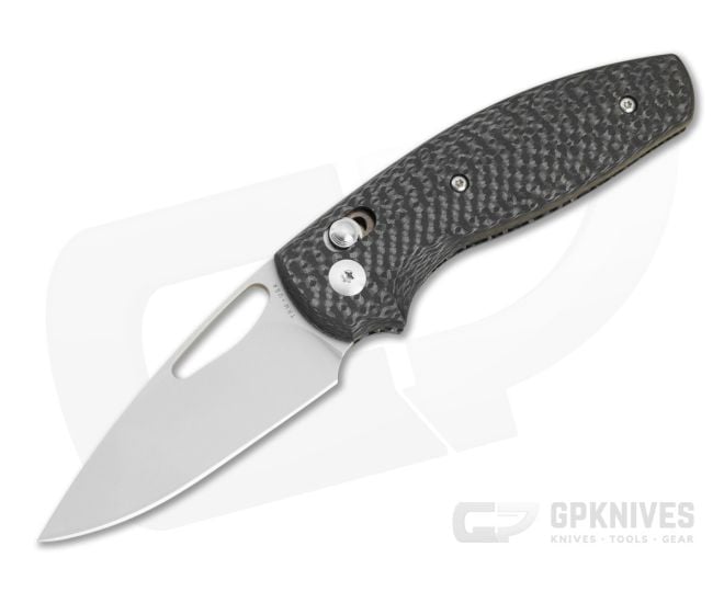 TRM Bulldog Rev B Carbon Fiber Lizard Skin 3D Contoured Magnacut Folding Knife (2.95") - TRM-007