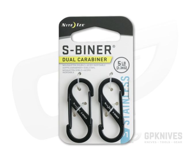 Nite Ize Innovation S-Biner #1 Black Two Pack - NI-00837