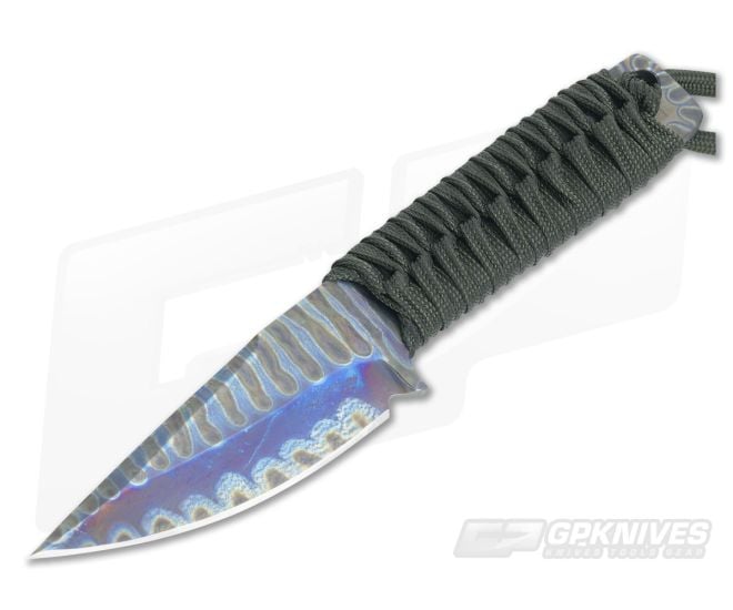 M Strider Knives Flamed Titanium Spear Fixed Blade #1 - MSK-008