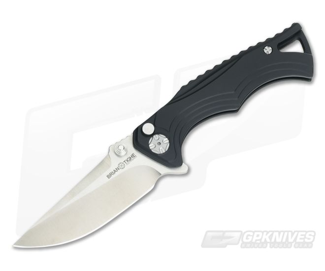 Brian Tighe and Friends Tighe Fighter Small Drop Point Polished Stonewash Smooth Handle - BTF-008