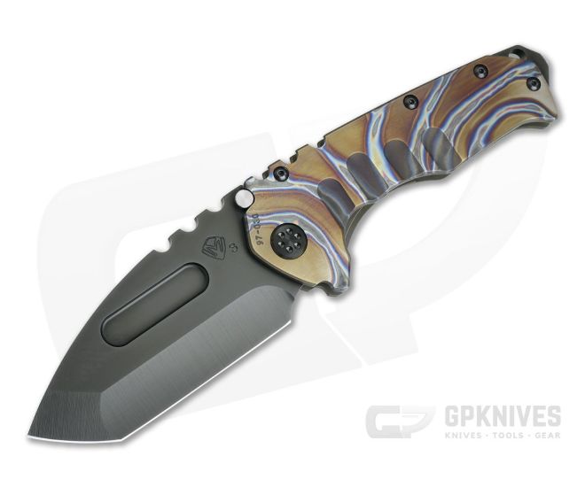 Medford Praetorian T Tanto PVD 3V Faced Flame Bronze Titanium Frame Lock Folder - MKT-008