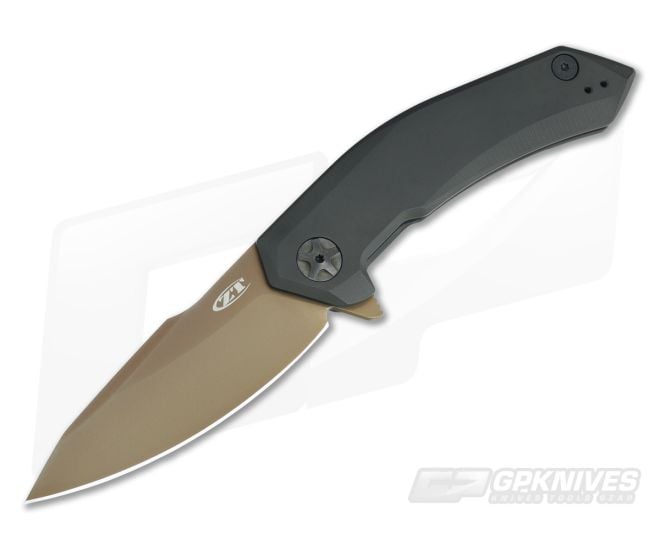 Zero Tolerance Sprint 0095TANBLK Tan DLC S90V Blade KVT Black DLC Flipper - ZT-0095TANBLK