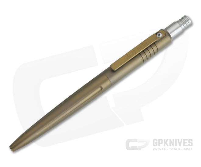 Pena Knives X-Series Click Pen Bronze Titanium Matching Clip Black Ink Pen - PK-009