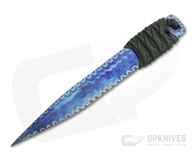 M. Strider Knives Flamed Titanium LM Nail 5.81" Cord Wrapped Fixed Blade - MSK-0106