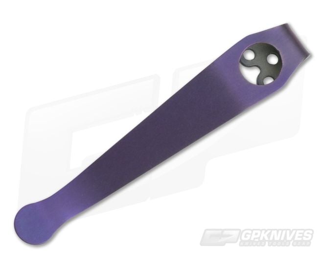 Lynch Northwest Titanium Deep Carry Pocket Clip Spyderco Long Purple - LNW-010