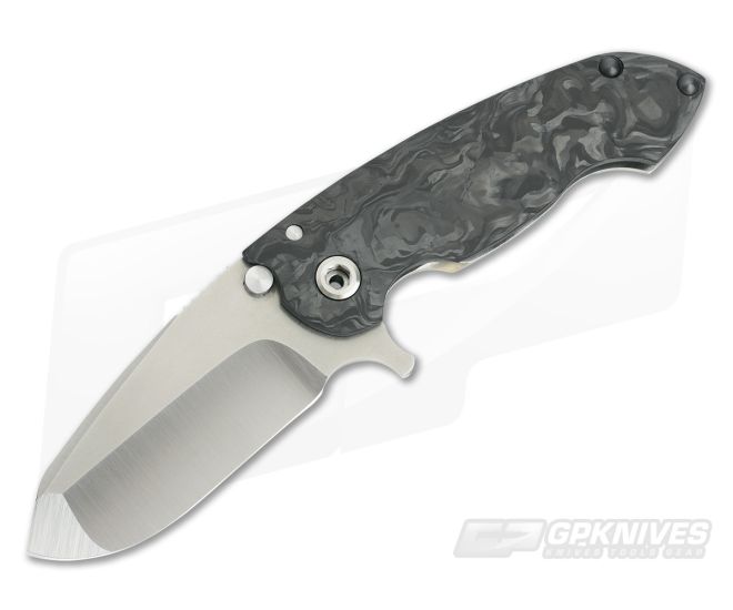 Direware SOLO Titanium Flipper Marbled Carbon Fiber and Orange Peel Ti Satin M390 - DW-010