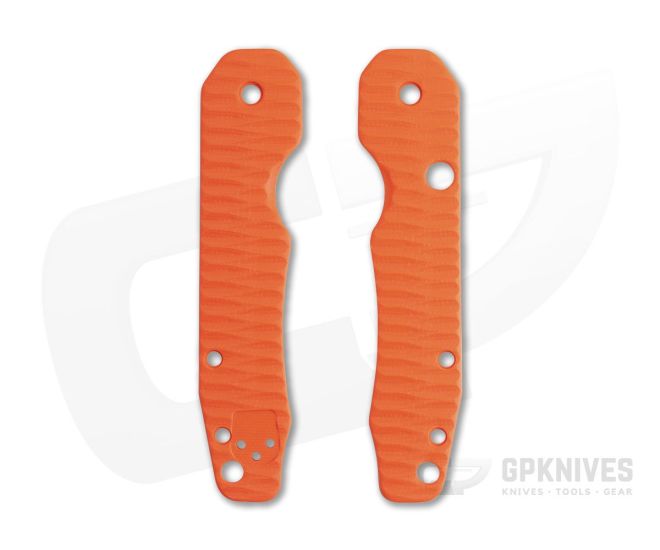 Putman Blade Scales Spyderco Smock Grooved Orange G10 Scales - PBS-010