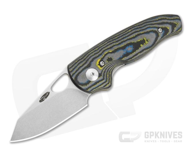 TRM Holier Nerd Bolts Camo Carbon 3D Contoured Magnacut Folding Knife (2.20") - TRM-010