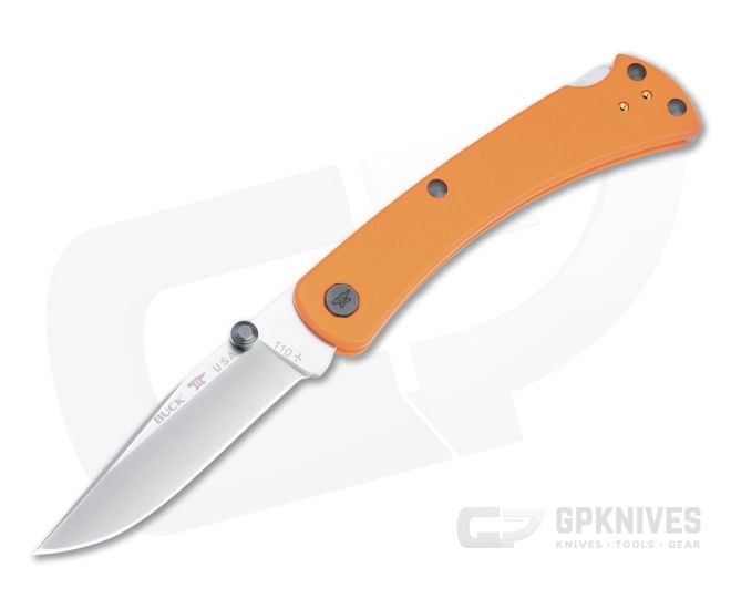 Buck 110 Slim Pro TRX Satin S30V Orange G10 EDC Back Lock Folder 0110ORS3 - BU-0110ORS3