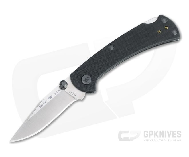 Buck 112 Slim Pro TRX Satin S30V Black G10 EDC Back Lock Folder 0112BKS3 - BU-0112BKS3