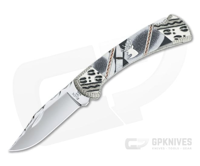 Buck 112 Ranger Garett Finney Custom "Tracks" Jet Elk Tine Legacy Limited Edition 0112BKSLE - BU-0112BKSLE