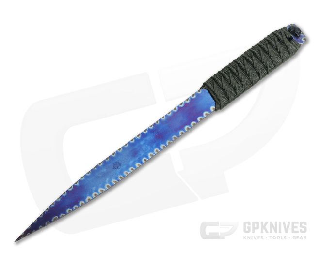M. Strider Knives Flamed Titanium LM Nail XL 10.19" Cord Wrapped Fixed Blade - MSK-0114