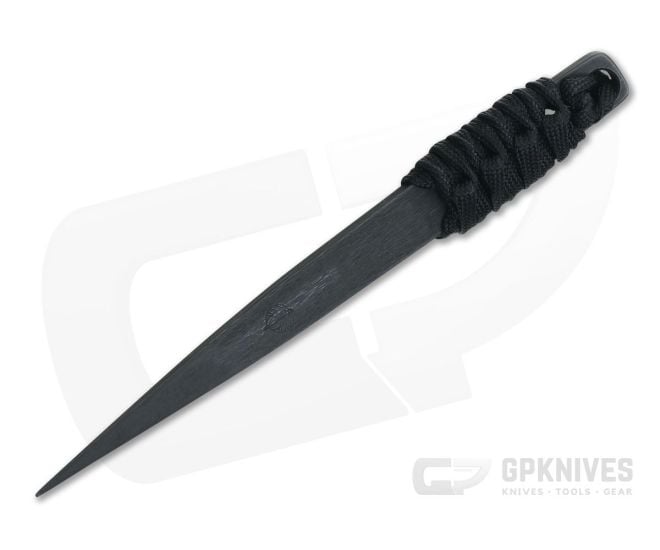 M. Strider Knives Black ATS-34 LM Nail 5.27" Cord Wrapped Fixed Blade - MSK-0115