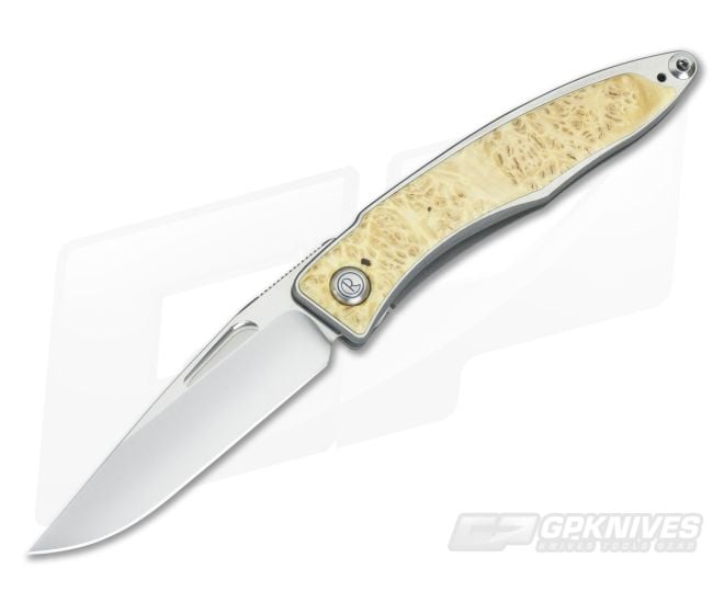 Chris Reeve Mnandi Box Elder Burl Wood Inlays 0119 - CRK-0119