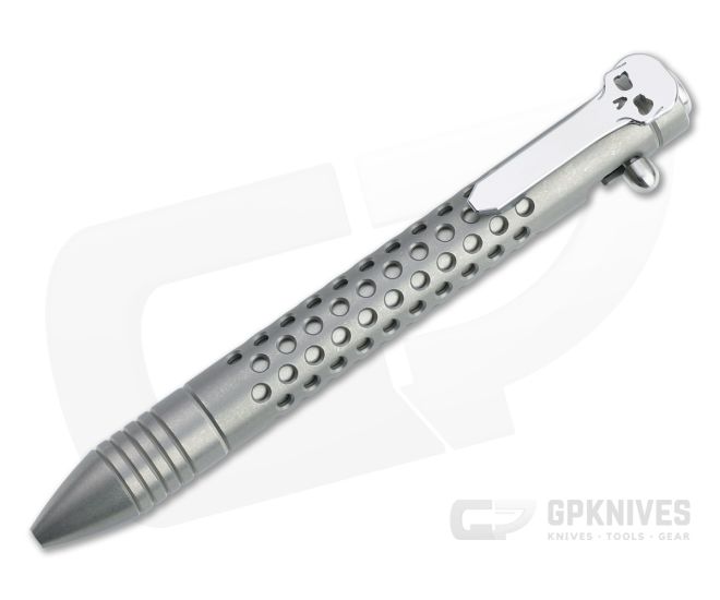 Chaves Ultramar Bolt Action Pen Stonewashed Dots Titanium Ink Pen - CKT-011
