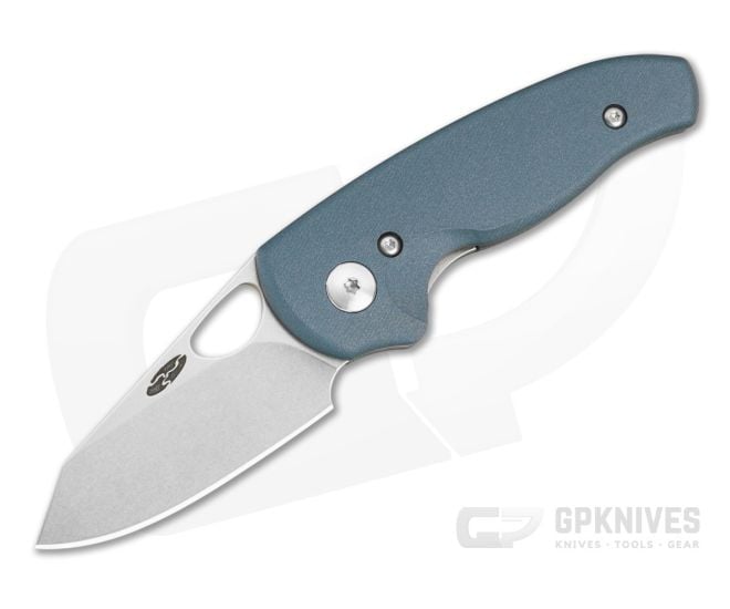 TRM Holier Nerd Blue Cerakote Titanium 3D Contoured Magnacut Folding Knife (2.20") - TRM-011