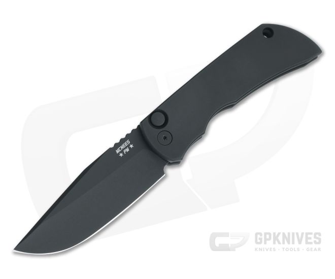 McNees Knives AutoMac Black Cerakote Aluminum Drop Point - MNK-011
