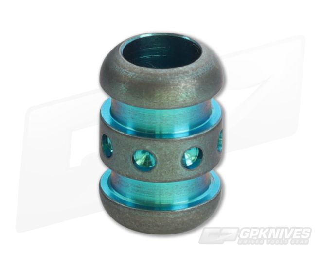 Ti Survival Titanium Lanyard Bead Droid Stonewashed Green Anodized - TS-011