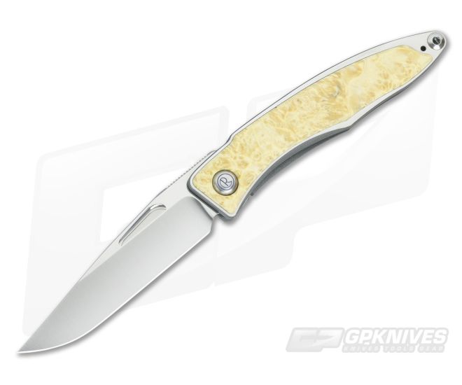 Chris Reeve Mnandi Box Elder Burl Wood Inlays 0120 - CRK-0120