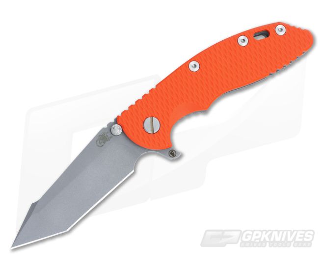 Hinderer Knives XM-18 3.5" Orange Fatty Harpoon Tanto Working Finish - HK-0123