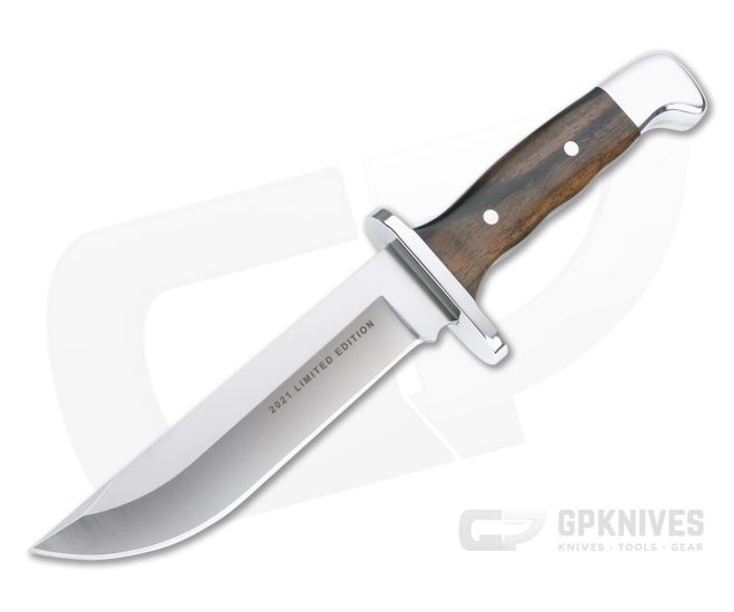 Buck Pro Frontiersman Limited Crelicam Genuine Ebony Straight Back Bowie 0124BRSLE - BU-0124BRSLE