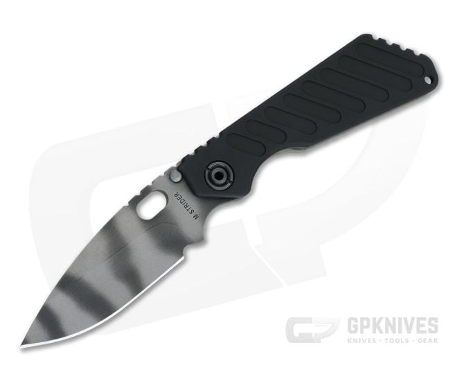 M. Strider Knives SnG Tiger Stripe 20CV Grooved Aluminum Flamed Titanium - MSK-0127