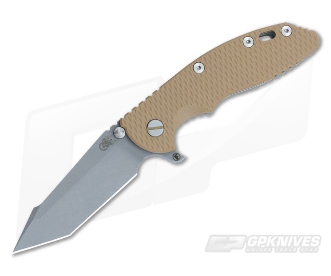 Hinderer Knives XM-18 3.5" Coyote Fatty Harpoon Tanto Working Finish - HK-0128
