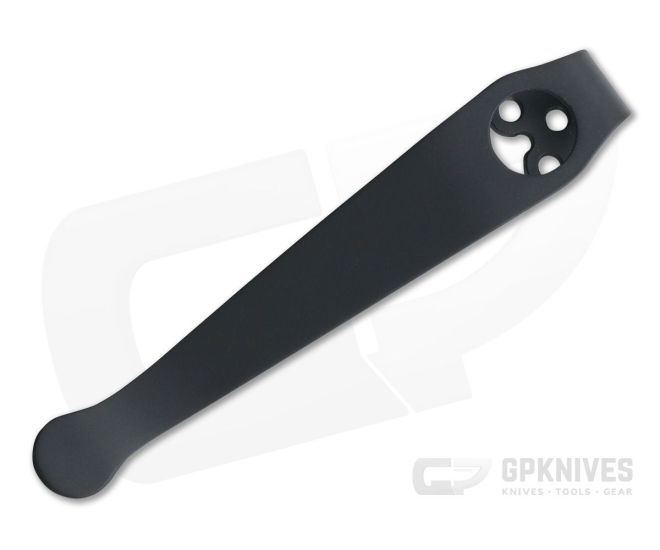 Lynch Northwest Spyderco Long Black Cerakote Deep Carry Titanium Pocket Clip - LNW-012