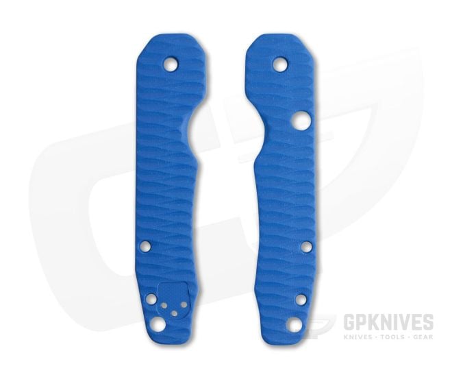 Putman Blade Scales Spyderco Smock Grooved Blue G10 Scales - PBS-012