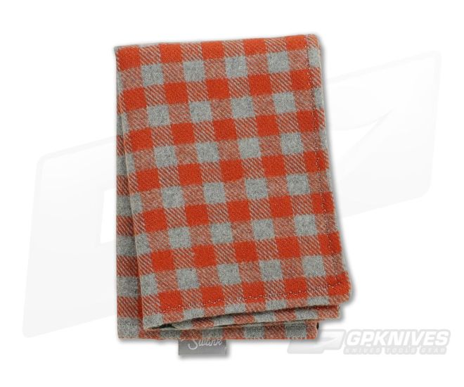 SwankHanks Orange Check Fall Flannel and Microsuede Hank - SH-012