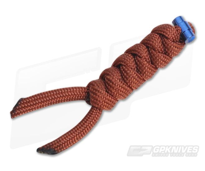 Chris Reeve Small Sebenza 21 Rust/Blue Knotted Lanyard - CRK-0025