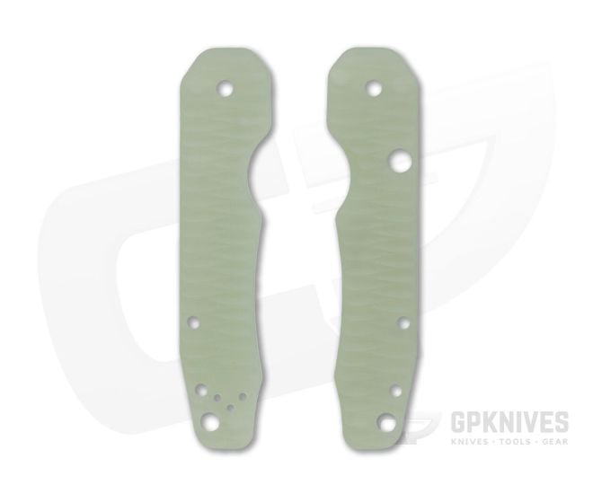 Putman Blade Scales Spyderco Smock Grooved Jade G10 Scales - PBS-013