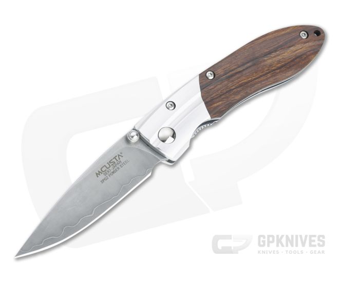 Mcusta Shinra Premium Series Ripple SPG-2 San Mai Desert Ironwood Folder MC-141G - MC-0141G