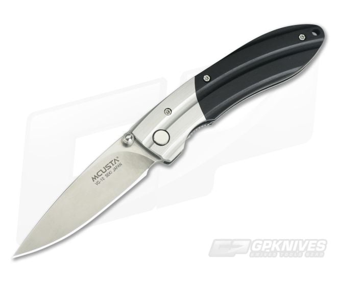 MCusta Ripple Bolstered Ebony Wood VG10 Gentleman's Knife - MC-0142