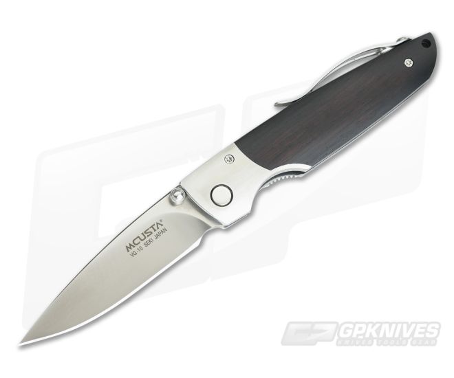 Mcusta Taina VG10 Liner Lock Folder Ebony Wood MC-144 - MC-0144