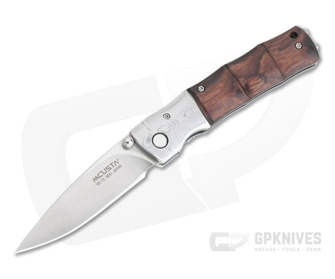 MCusta Bamboo 145R Bolstered Indian Rosewood VG10 Liner Lock Folder - MC-0145R