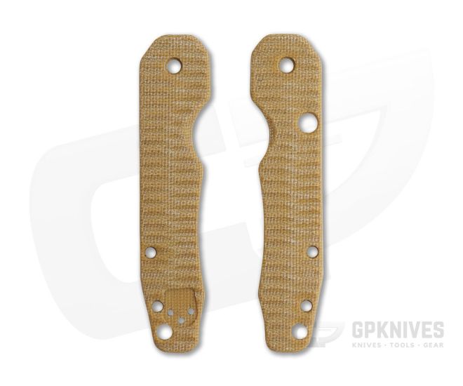 Putman Blade Scales Spyderco Smock Grooved Natural Micarta Scales - PBS-015