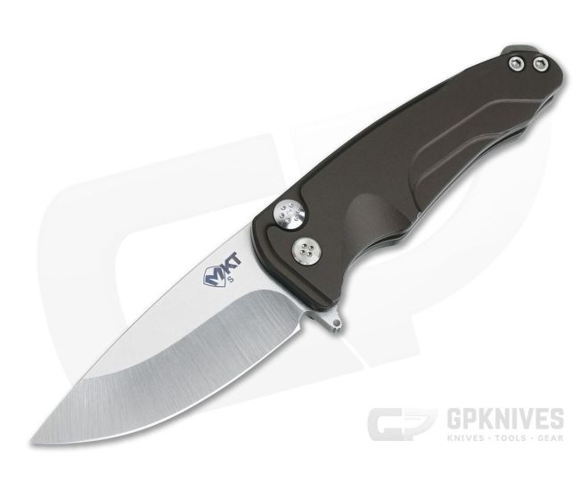 Medford Smooth Criminal Bronze Aluminum Tumbled S35VN Button Lock Flipper - MKT-015