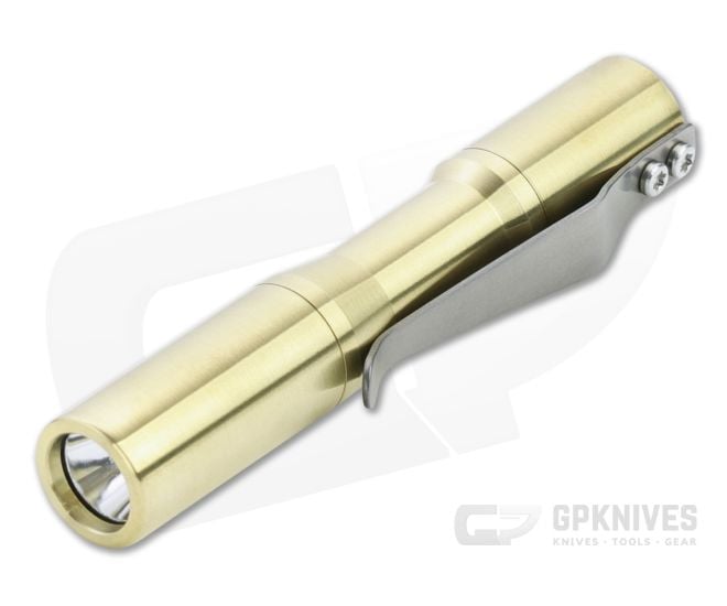 CWF Micro Click Satin Brass 5000k 10440 Custom Flashlight - CWF-CWF015