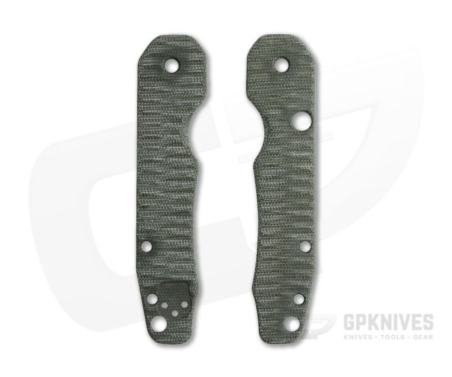 Putman Blade Scales Spyderco Smock Grooved Green Micarta Scales - PBS-016