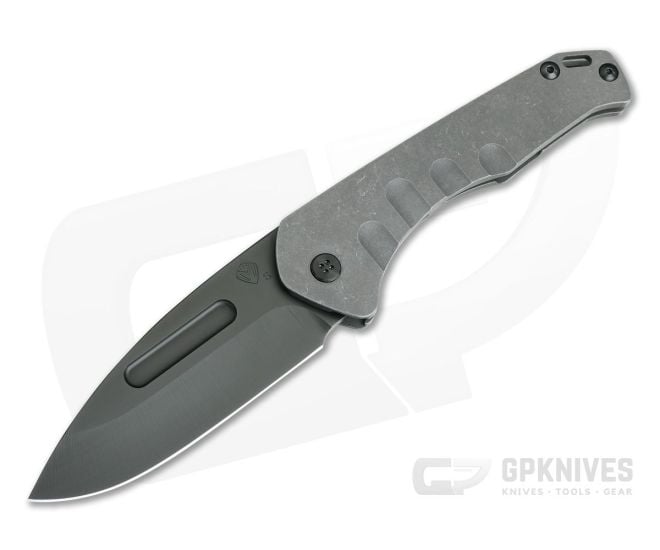 Medford Praetorian Slim Drop Point PVD S35VN Tumbled Titanium Frame Lock Folder - MKT-016