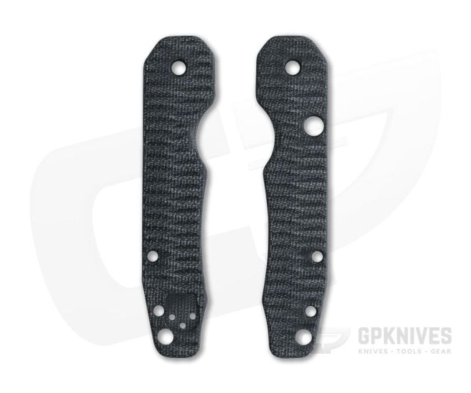 Putman Blade Scales Spyderco Smock Grooved Black Micarta Scales - PBS-017