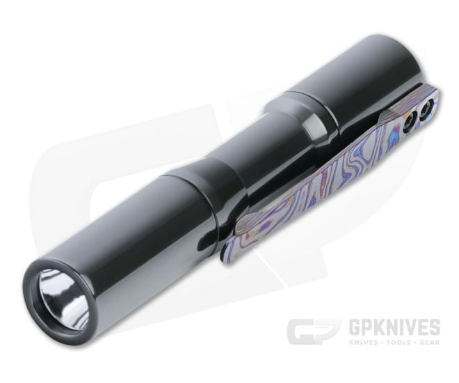 CWF Micro Click Zirconium Black Timascus 5000k 10440 Custom Flashlight - CWF-CWF017