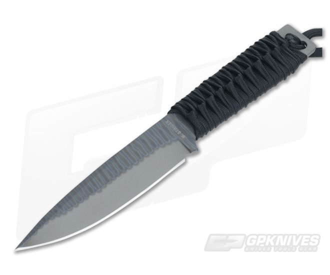 M Strider Knives Flamed Titanium Long Spear Fixed Blade - MSK-017