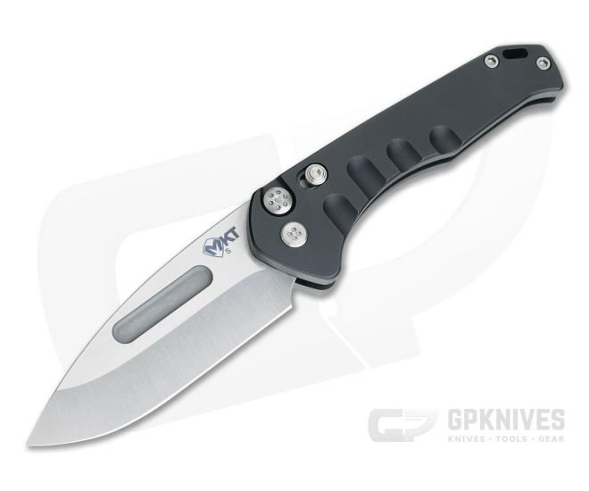 Medford Knives Praetorian Swift Drop Point Black Aluminum CPM S35VN Button Lock Automatic - MKT-018