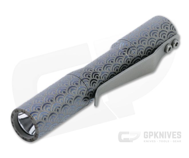 CWF Micro Click Seigaiha Wave Titanium 5000k 10440 Custom Flashlight - CWF-CWF019