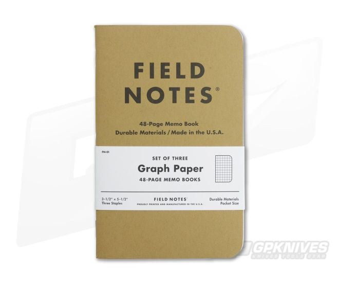 Field Notes Original Kraft Graph Paper Memo Notebook 3 Pack - FN-01